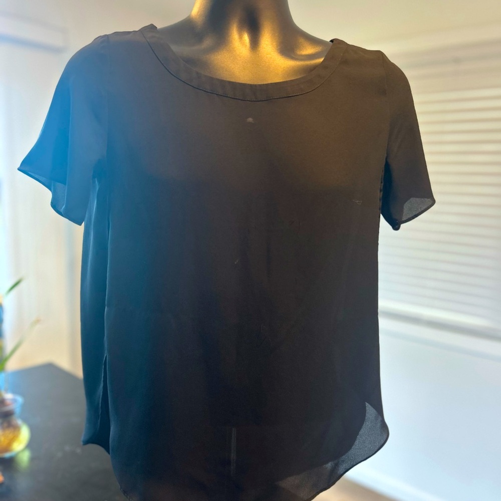 Banana Republic small silk black blouse